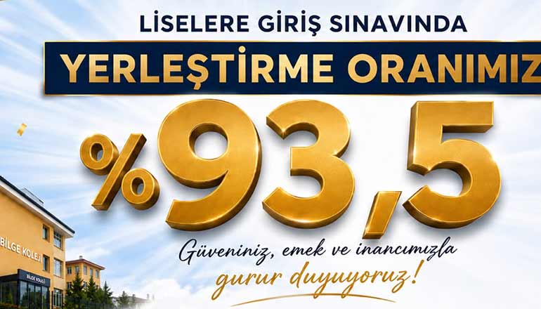 LGS'DE %93,5 YERLEŞTİRME ORANI